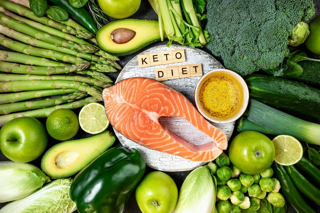 saumon et légumes verts pour régime keto